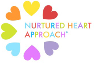 Multi-colored hearts in a circle with the words Nurtured Heart Approach