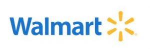 The Walmart logo with the word Walmart in blue and a yellow starburst
