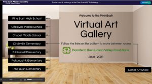 Screen shot of the virtual art gallery