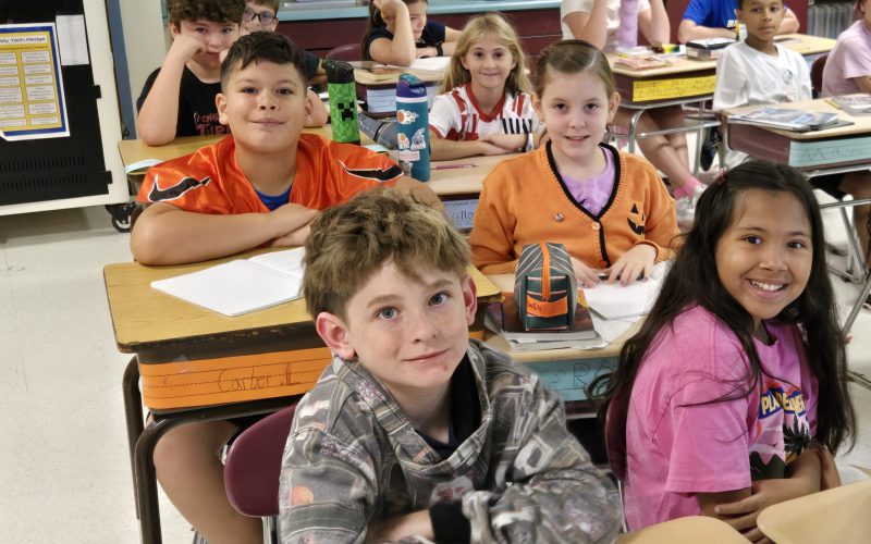 kids sitting at their desk