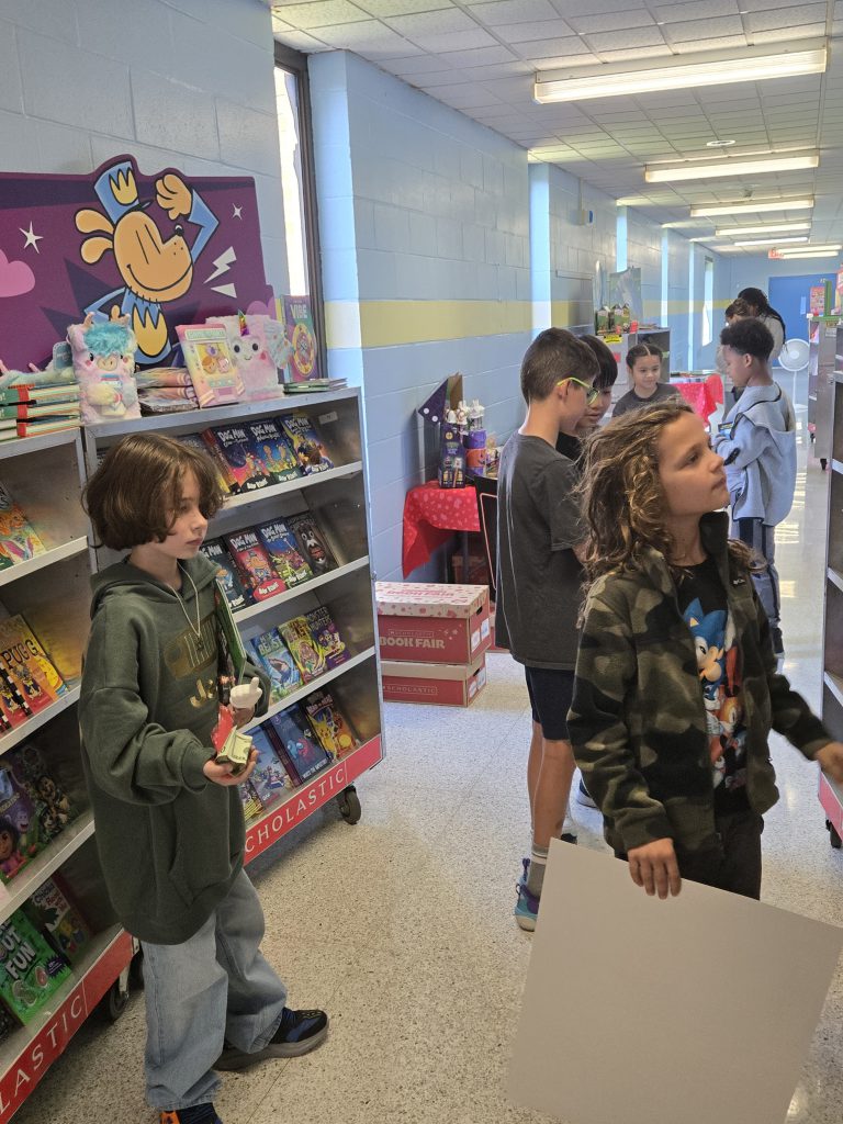 kids at a book fair