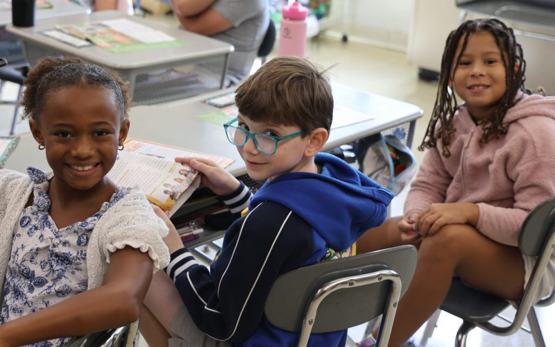 students smiling for picture
