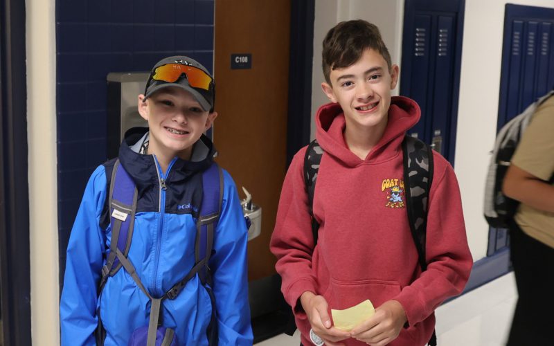 students smiling for picture