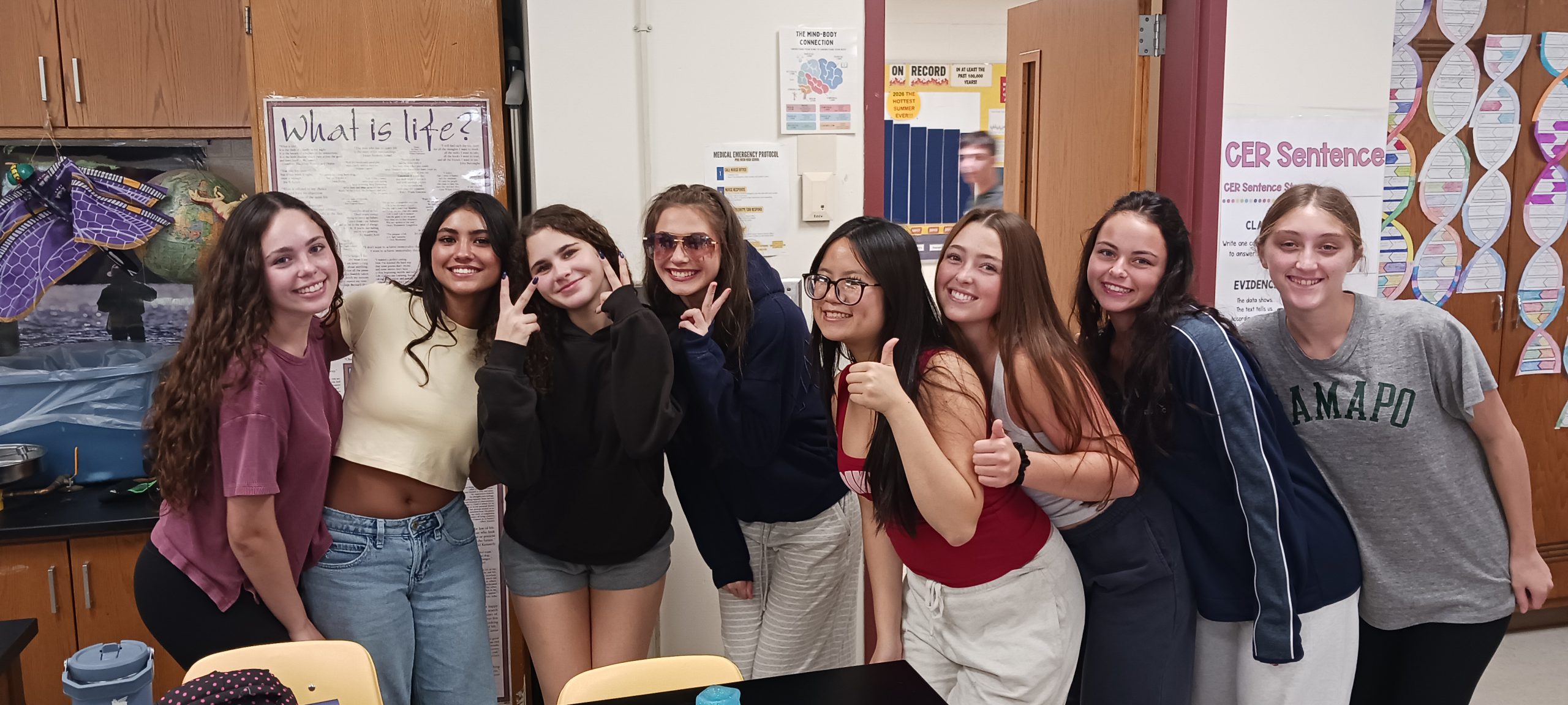 group of students standing together for picture